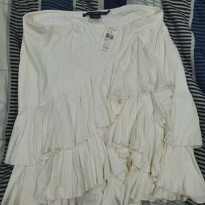 NWT Ralph Lauren sport White ruffle skirt